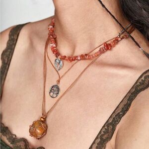 Bohemian layered necklace M496